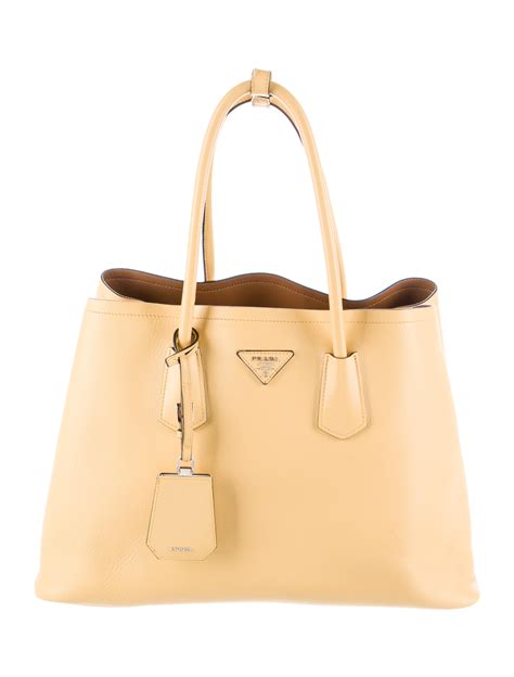 prada large canvas tote|large prada double tote.